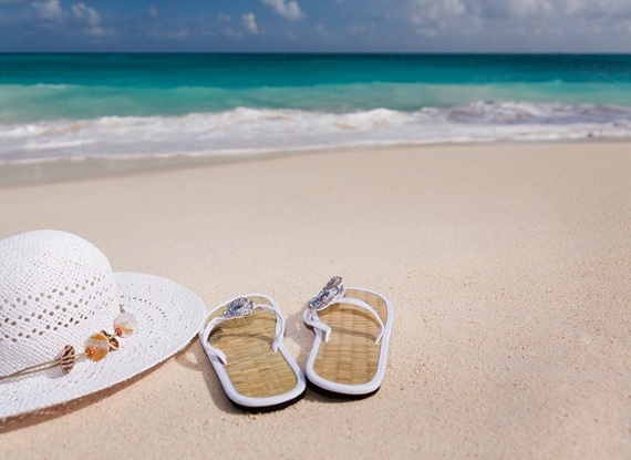 beach and slippers